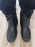 品之德 加绒保暧雨鞋雨靴水靴 EVA轻便防滑耐磨水鞋防寒靴雪地靴 耐油弱酸碱劳保鞋 黑色45 实拍图