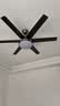 钻石牌（DIAMOND）风扇灯餐厅吊扇灯直叶扇客厅卧室吊灯吸顶电扇灯一体带灯具大灯 54寸双控六叶【一级能效】吊杆 实拍图
