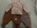 嘟嘟家童装宝宝裤子秋冬款儿童婴儿大PP裤男童棉裤女童加绒裤冬装 米色 80 实拍图