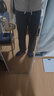 顶峰保罗（Dingfengbaoluo）美式水洗牛仔裤直筒秋季潮牌大码宽松阔腿裤子男DS61黑色4XL 实拍图