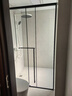东鹏淋浴房浴室隔断一字干湿分离卫生间玻璃门淋浴隔断浴屏定制下沉式 行业独家-极窄单移 雅黑2㎡ 金属包边+双阻尼+3D密封系统+1.0不锈钢 实拍图