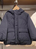优衣库童装男童女童高性能复合连帽外套/保暖厚衣服473309 09 黑色 130 实拍图