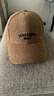 QUEENJOY秋冬七夕灯芯绒纯色棒球帽户外简约休闲字母鸭舌防寒保暖男女帽子 咖啡色 实拍图