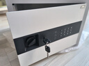 得力（deli）保险柜 办公家用电子密码保管箱小型入墙入柜私密箱隐藏保密柜 可固定安装 30cm白 实拍图