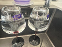 DELISOGA 红酒杯套装家用6只醒酒器欧式大号玻璃水晶杯葡萄酒高脚杯酒店 红杆-勃艮第 450ml 6只 +一体倒挂架+把手醒酒器 实拍图