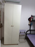 全友家居奶油风二门衣柜卧室家用出租房靠墙落地收纳柜子成品衣橱家具 实拍图