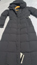 坦博尔鹅绒服女长款连帽收腰加厚女士羽绒服550890D 能量黑V字绗线155 实拍图