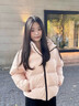 骆驼（CAMEL）黑钻系列 女装短款羽绒服情侣男女加厚宽松连帽面包羽绒服B601 S 实拍图