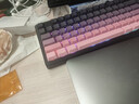 狼蛛（AULA）F87ProV2客制化无线机械键盘电竞游戏专用  蓝牙/2.4G/有线三模连接全键热插拔gasket结构办公键盘 F87ProV2大宗师版【海棠轴】黑莓粉侧刻 实拍图
