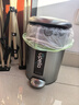 优百纳（UPELLA）脚踏垃圾桶5升不锈钢带盖卫生间卧室垃圾筒客厅小号缓降百慕绿 实拍图