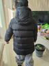 保姆鹅  【风墙】儿童羽绒服宝宝中长款护脸加厚外套保暖童装[NG2664] 炭黑 130 实拍图