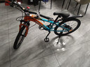 凤凰山地自行车男女变速山地车碟刹青少年儿童自行车学生单车 星际 橙蓝【变速+辐条轮】 22寸【适合130-170cm】 实拍图