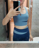 徽昂运动套装女瑜伽服套装跑步健身服速干衣拼色内衣背心长裤鲸蓝M 实拍图