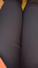深呼吸DEEP BREATH女装加绒加厚中腰修身弹力休闲小脚牛仔裤女A100140 黑 M (3) 实拍图