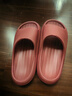 朴西新款EVA踩屎感厚底拖鞋女士居家室内情侣拖鞋男 安哥拉红 37-38 实拍图