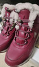 足力健老人鞋雪地靴高帮加厚棉鞋羊毛鞋2296303D 女/雅致红 38 实拍图