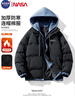 NASA GISS 连帽棉衣男士秋冬棉服男情侣外套加厚保暖青少年棉袄 黑色 2XL  实拍图
