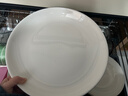 洁雅杰陶瓷盘家用白瓷盘子8.5英寸釉下彩螺纹草帽盘微波炉可用4只装 实拍图