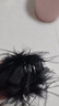 丹琴超仙鸵鸟羽毛发夹抓夹大号后脑勺新款盘发鲨鱼高级夹子发卡头饰 丝带黑色羽毛8厘米 实拍图