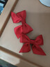 儿童发绳韩版儿童蝴蝶结发夹可爱女童侧边夹发饰对夹小女孩头饰 1#红色对夹 实拍图