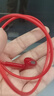 纽曼（Newmine）NM-LK06 半入耳式线控有线耳机 手机耳机 音乐耳机 3.5mm接口 电脑笔记本手机适用 红色 实拍图