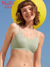 曼妮芬【芒果杯】智慧无尺码无痕内衣女士舒适无钢圈文胸均码 070 绿色均码 M F (a-c杯底围70-85c90-130斤) 实拍图