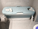 奔麦【送货上门】泡澡桶折叠浴桶洗澡桶成人浴盆婴儿童家用洗澡神器 【1.4米+加盖+升级坐靠垫】蓝 实拍图
