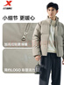特步（XTEP）80%绒短款羽绒服男女款冬季新款保暖防风加厚外套男 天灰色-0115-80%绒 2XL 实拍图