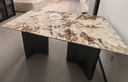 法蒂玛轻奢大理石餐桌现代简约长方形家用餐桌椅组合小户型不锈钢吃饭桌 1.4*0.8米 单餐桌 实拍图