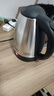 电热水壶家用煮水不锈钢大容量开水壶全自动煲水壶学生宿舍烧水壶2升 浅灰色 2L 塑料盖子短线 实拍图