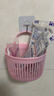 可爱壁挂式收纳篮多功能厨房浴室小挂篮免打孔挂墙首饰盒小号 粉色大嘴挂壁收纳盒 实拍图