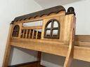 2025新款实木床加粗上下床小户型儿童子母床高低床实木拼接储物床 爬梯 上床宽100下床宽120（送书架） 实拍图