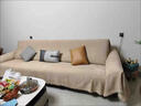 高级轻奢2025新款沙发盖布四季通用防滑防猫抓万能全包沙发巾坐垫 【防滑加厚】伊雅-浅咖色 180*130cm 实拍图