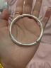 顺庆银楼古法银手镯哑光9999足银男女传承镯子饰品闭口素圈手镯送女友 古法20克60mm配证书 实拍图