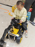 WORK BABY儿童电动挖掘机可坐大人宝宝遥控挖土机男女小孩生礼物玩具工程车 卡洛黄双驱音乐蓝牙【电动挖臂】 实拍图