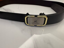 RONALDPOLO皮带男士真皮自动扣内扣式腰带纯牛皮裤带元旦新年礼物送男友老公 金色 120cm 实拍图