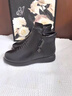 红蜻蜓妈妈棉鞋25冬季女鞋羊毛加绒皮鞋中年保暖短靴WTC437091Z黑色39 实拍图