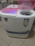 小鸭迷你洗衣机 半自动双缸桶洗衣机 母婴儿童宝宝洗衣机小型 2.5KG 新款粉色强动力款【蓝光+360W功率+不锈钢脱水桶 实拍图