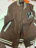 优衣库童装男童女童高弹力快干运动茄克外套夹克481378 38 深褐色 160 实拍图