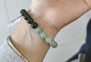 印象眸 情人节礼物和田玉手串男女款渐变晴水单圈浅青玉手链单珠约8mm 实拍图