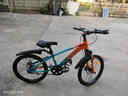 凤凰山地自行车男女变速山地车碟刹青少年儿童自行车学生单车 星际 橙蓝【单速+辐条轮】 20寸【适合125-160cm】 实拍图