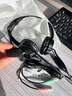 电音DT326 耳机头戴式电脑耳机 商务办公呼叫中心电销话务耳机 客服耳麦录音网课英语学习 双插头黑色 实拍图