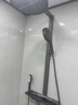 JVTO淋浴花洒套装家用大置物全铜钢琴数显沐浴淋浴增压自洁枪灰奶白色 K8【智控数显】枪灰色 实拍图