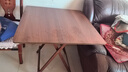 裕邻折叠桌餐桌家用饭桌小户型阳台茶桌电脑桌书桌麻将桌YLZ36 胡桃木纹【折叠方桌】-80cm 实拍图