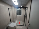 九牧淋浴房卫生间隔断推拉门一体式淋浴房淋浴隔断浴室隔断干湿分离 阻尼缓冲 哑黑1.6-1.69米 1.9米高 实拍图