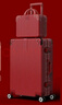 喜朗顿结婚行李箱女方新娘陪嫁箱婚礼酒红色拉杆箱嫁妆密码箱婚嫁皮箱子 酒红色-直角拉链款 24英寸 【需托运】 实拍图