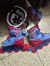 迪士尼（Disney）蜘蛛侠儿童轮滑鞋初学报班溜冰鞋旱冰鞋全闪直排体育课必备送礼物 实拍图