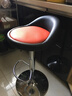 科润吧台椅简约可升降前台转椅椅子高脚椅北欧酒吧桌椅带靠背高脚凳皮 3级SGS防爆气杆-镜面底盘-高款-PU皮内红外黑 实拍图