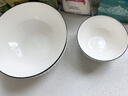 肃匠餐具家用套装碗盘简约米饭碗盘套装纯白釉下彩陶瓷碗微波炉用 5英寸碗(山田) 10头 实拍图