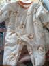 贝瑞加（Babyprints）婴儿连体衣秋冬夹棉衣服男女宝宝加厚保暖爬服柔软哈衣 橘66 实拍图